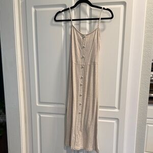 Elegant Cream Button-Down Dress